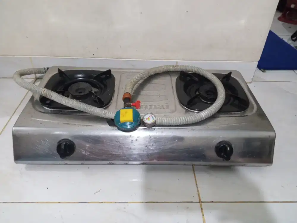 Kompor gas Rinnai 2 tungku + selang regulator