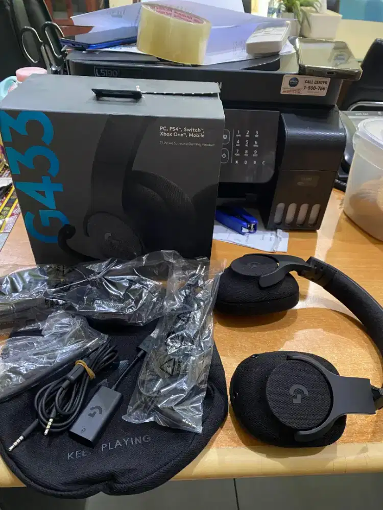 Headset Logitech G433 Black