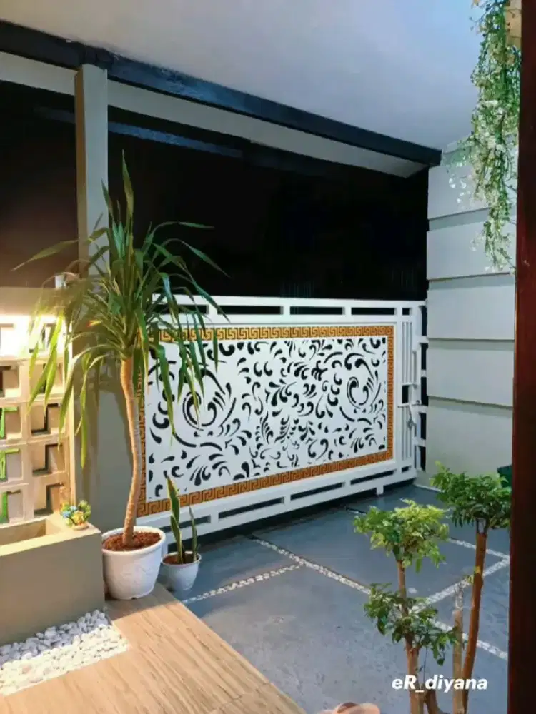 Pagar cutting laser putih