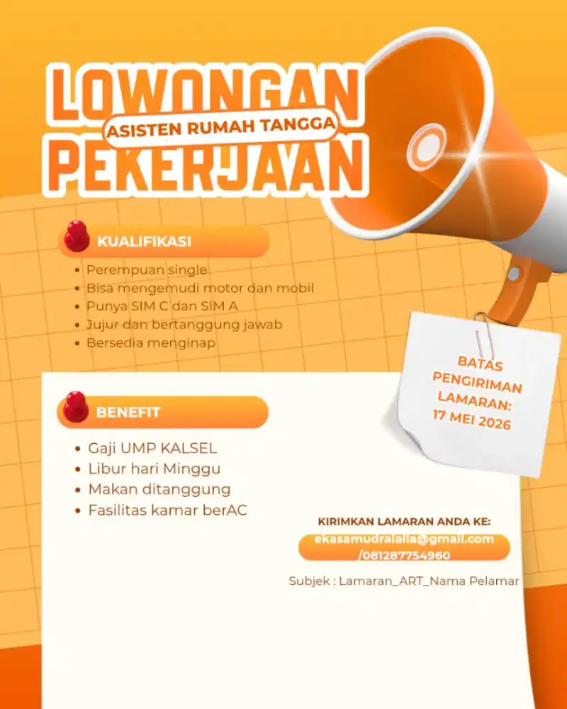 Lowongan Kerja ART