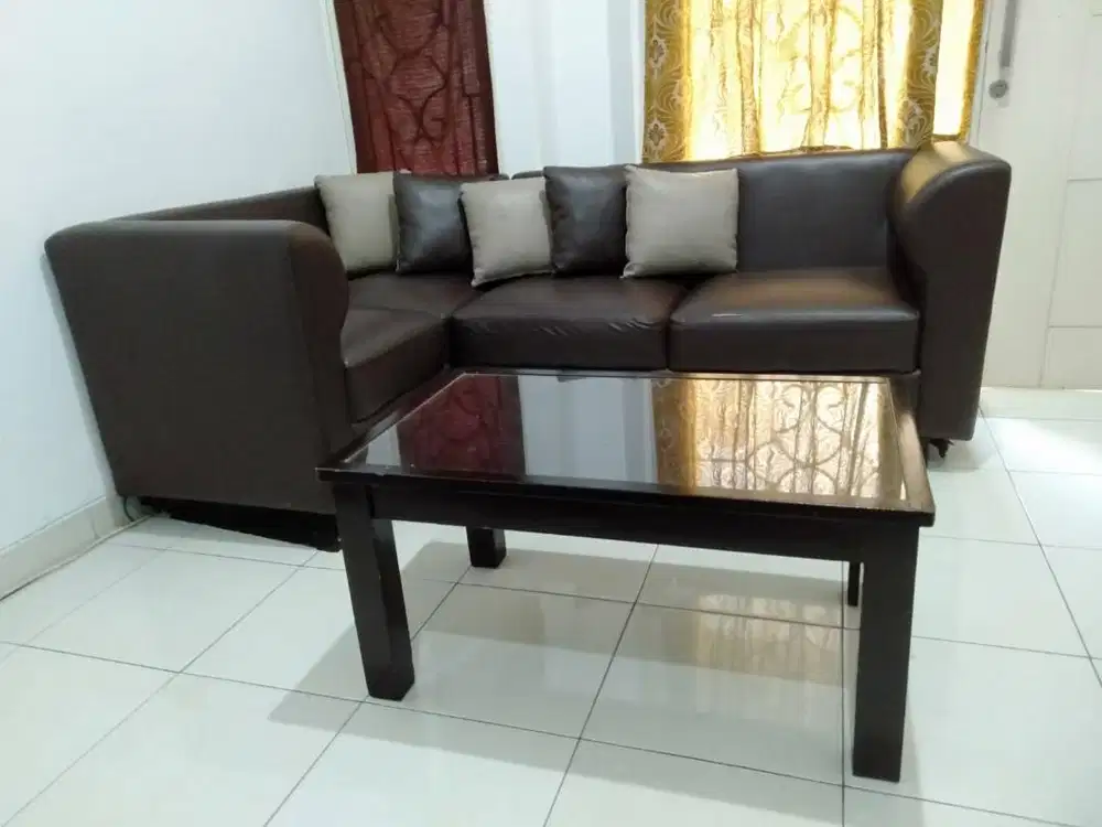 Sofa sudut (L) 3 dudukan