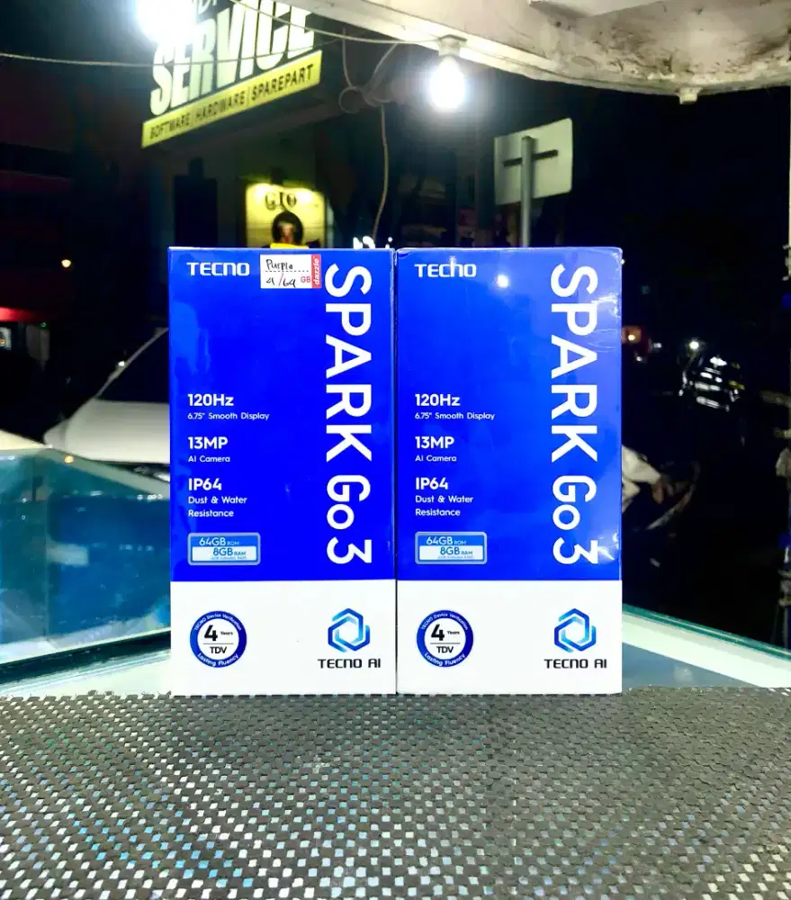Baru...Tecno Spark Go 3 Ram 4+4/64 Segel/Garansi resmi.