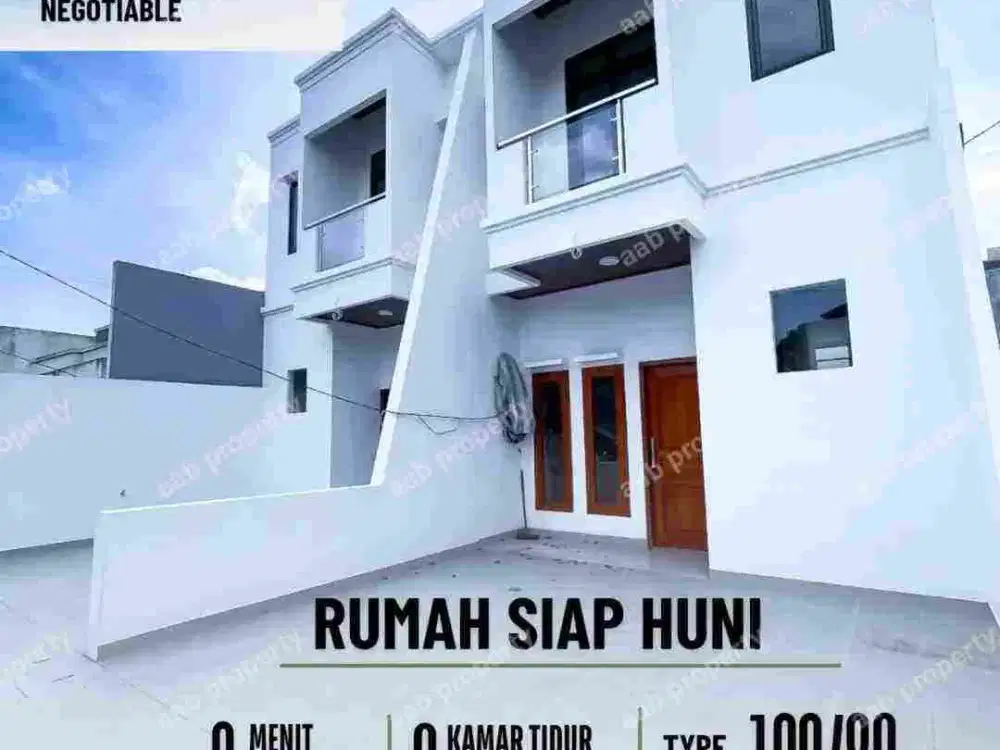 Rumah 2 lantai, eksklusif 4 unit, siap huni, Murah free biaya.