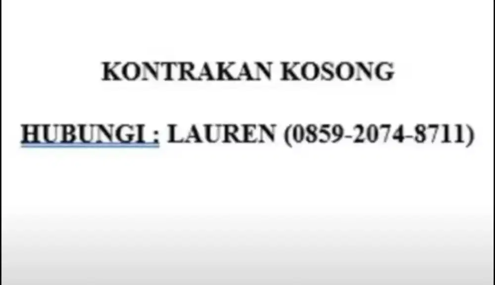 KONTRAKAN MURAH