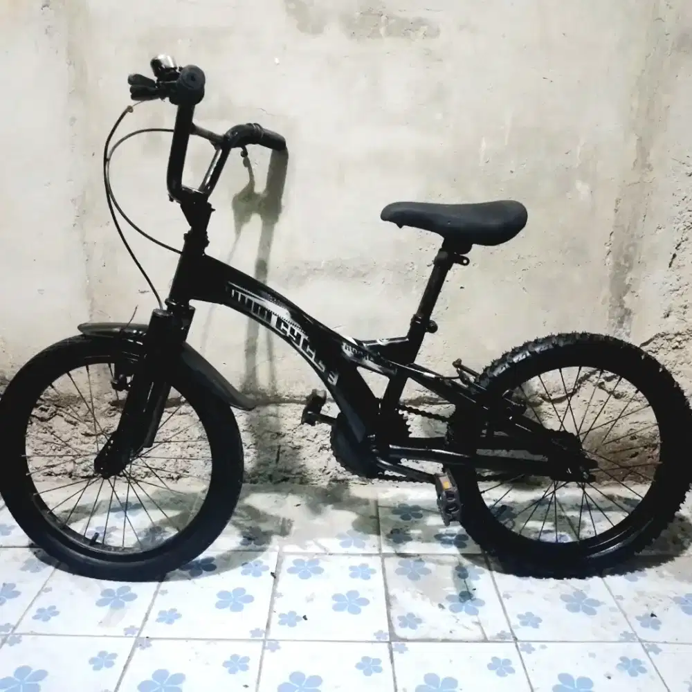Sepeda BMX Wim Cycle Wimcycle Agressor 18 Inch Anak SD Warna Hitam
