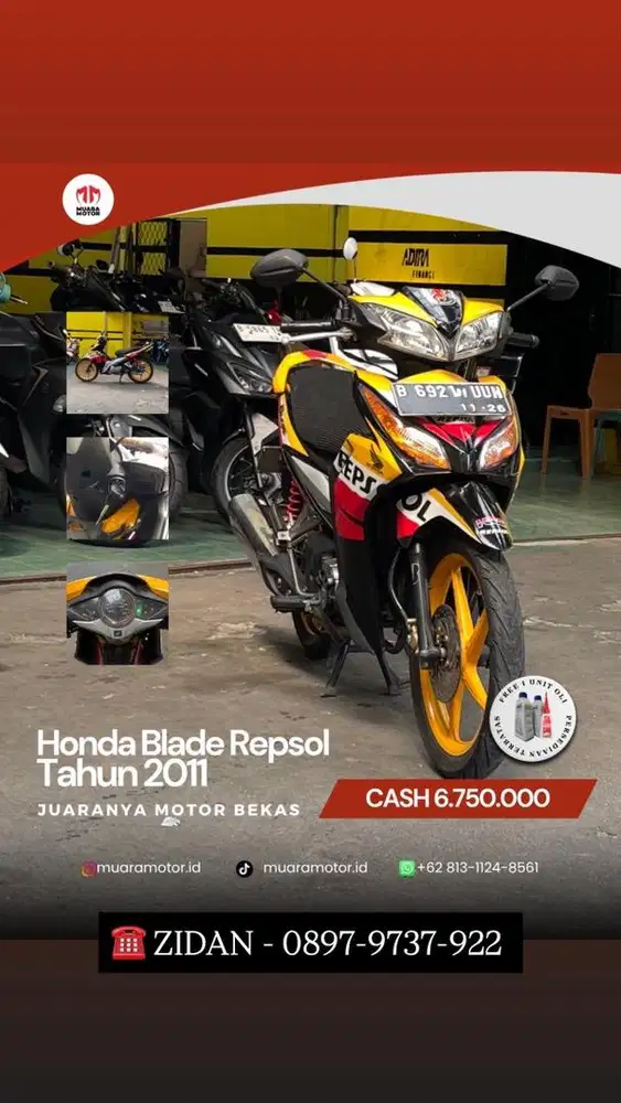 HONDA BLADE REPSOL 2011 SIAP PAKAI !!!