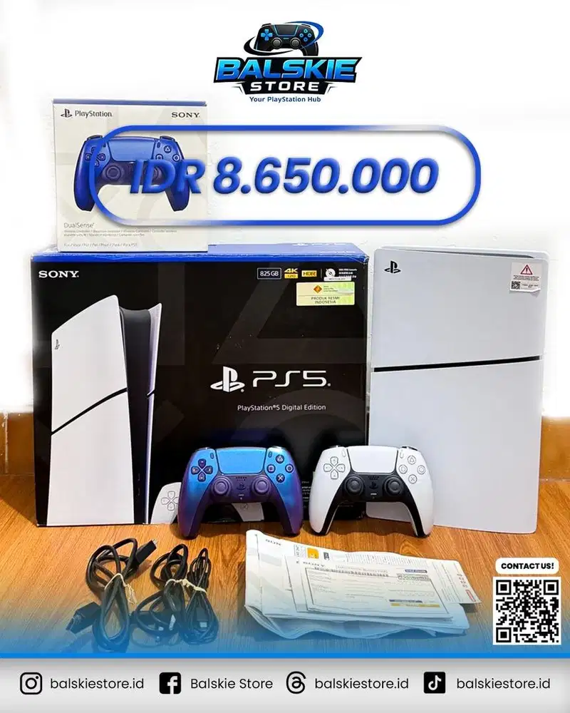 PS5 SLIM DIGITAL SERI TERBARU GARANSI RESMI SONY INDONESIA