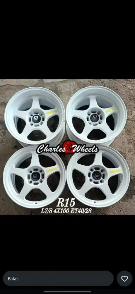 VELG SPOON RING 15 PUTIH