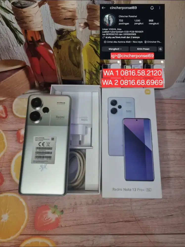Jual hp likeNEW REDMI NOTE 13 PRO plus 5g 12/512 SUPER istmewa