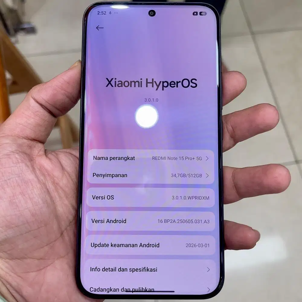 Xiaomi redmi note 15 pro plus 12 / 512 resmi buka dus aja