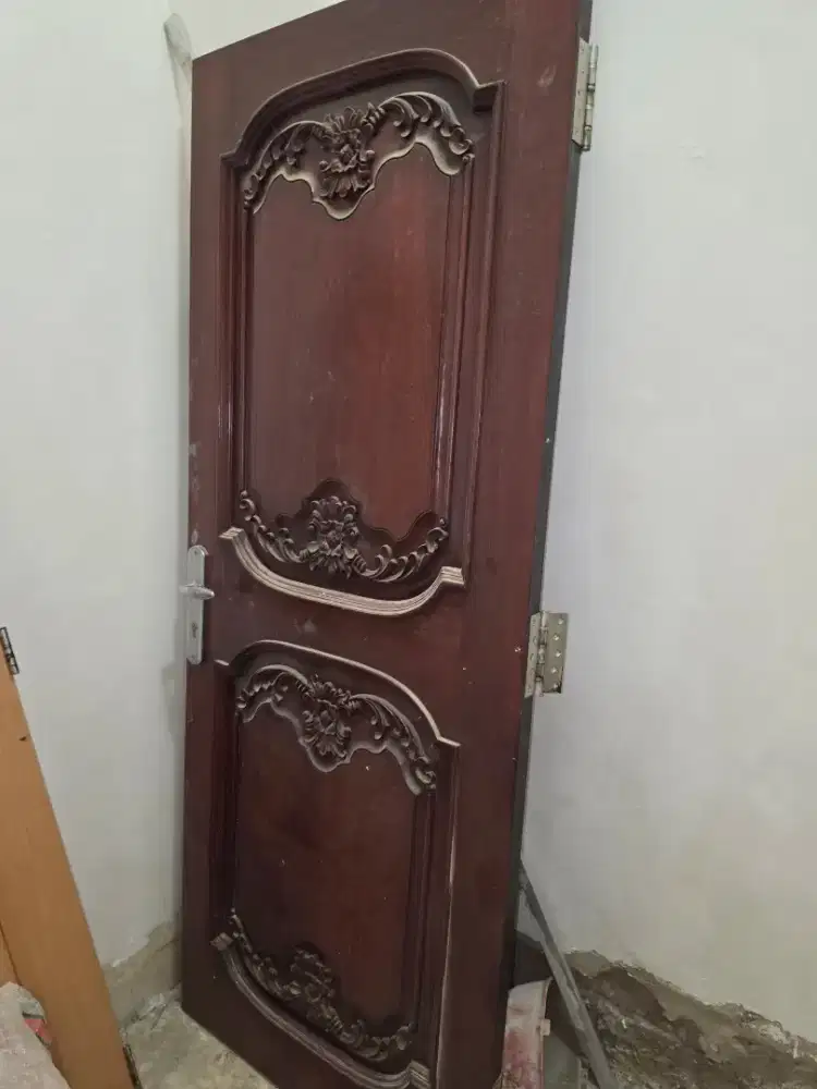 Dijual Pintu Jati TUA Jepara ASLI berumur 75 tahun lebih uk 80x200x4cm
