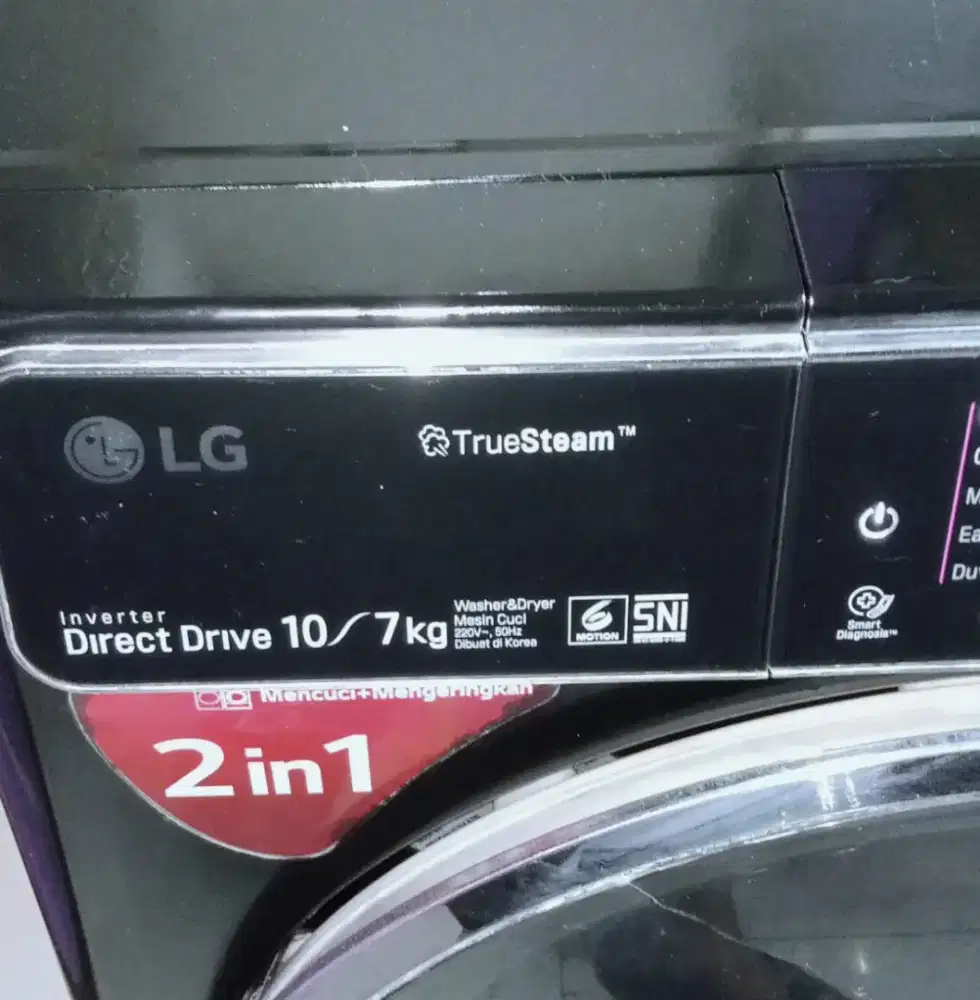 Mesin cuci frontloading LG 10/7kg sdh plus driyer bs kering100%,normal