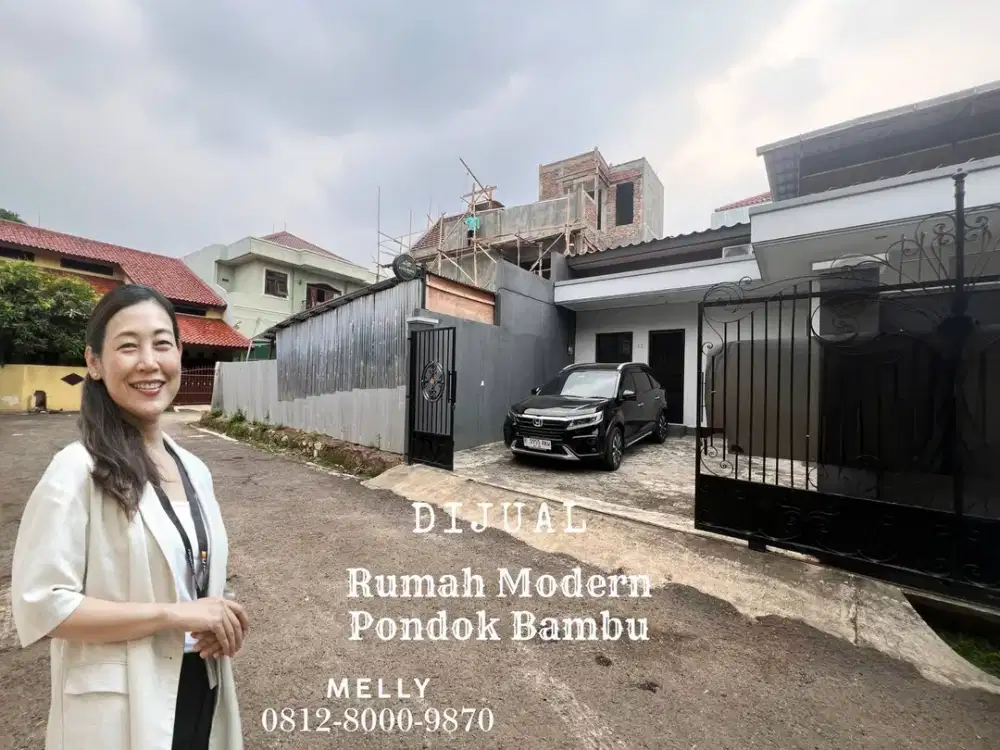 Rumah Hoek Siap Huni Open Space Komplek Pondok Bambu