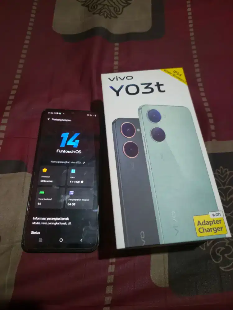Vivo Y03t Ram 4gb/64gb