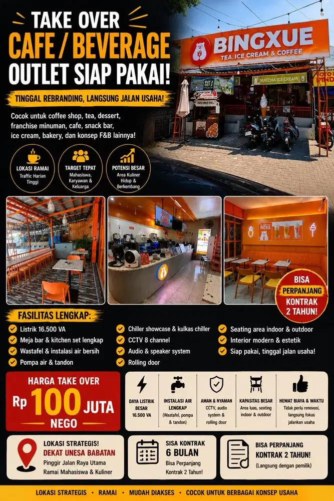 TAKE OVER OUTLET F&B SIAP OPERASIONAL
