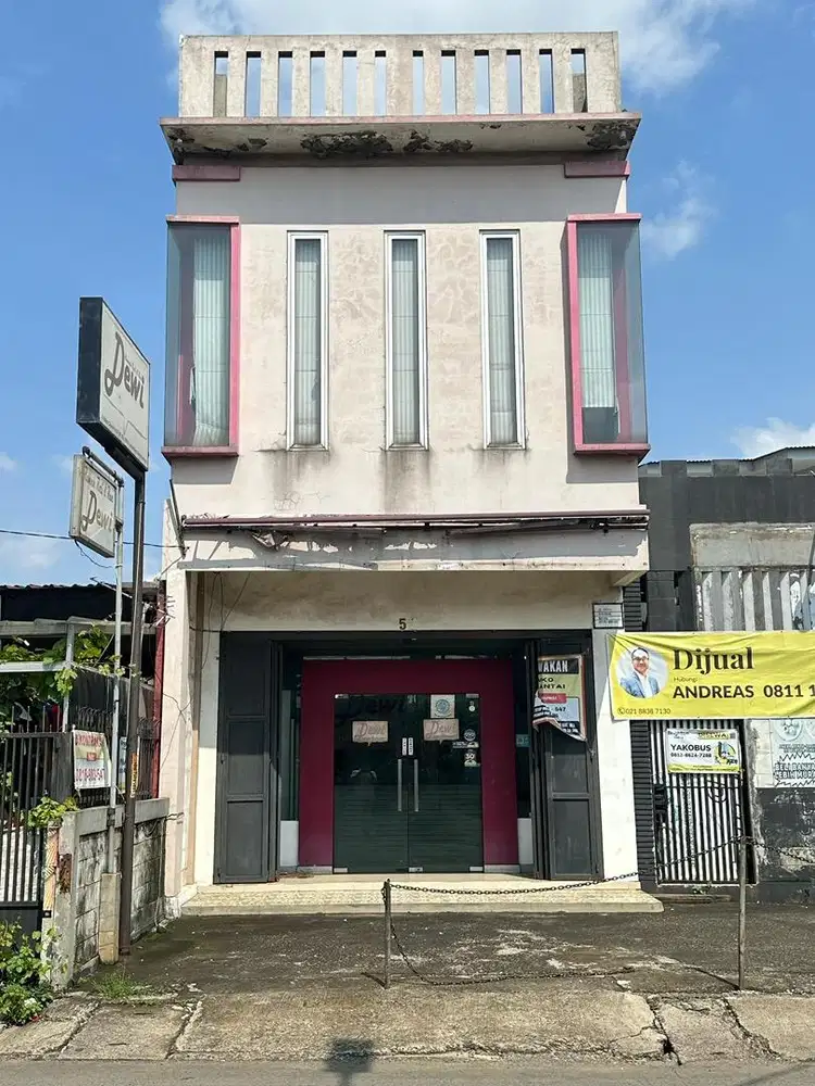 BU jual ruko pinggir jalan ramai 3 lantai