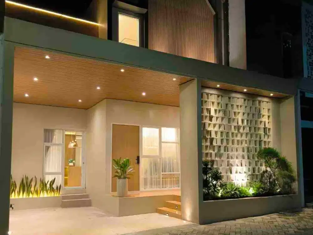 rumah cantik 2 lt skandinavian moderen full furniture tinggal bawa koper saja di sukun 10 menit ke arah alun alun dan mall MOG bulan mei ada bonus