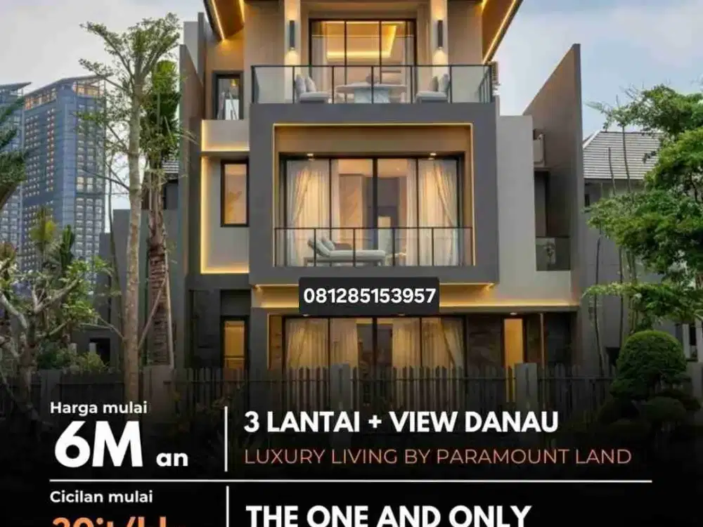 MATERA LAKESIDE RUMAH 2 FACADE VIEW DANAU MEWAH & ELEGANT more info 081285153957