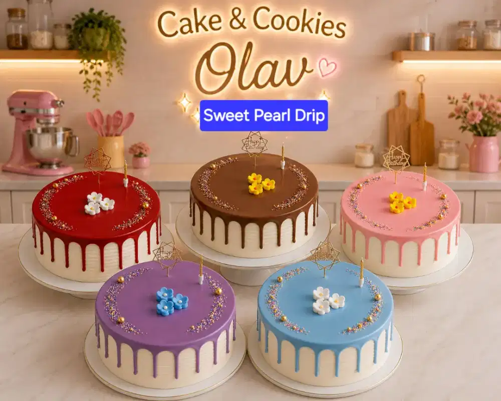 Sweet Pearl Drip Cake by Olav , Kie ulang tahun , Cakep birthday
