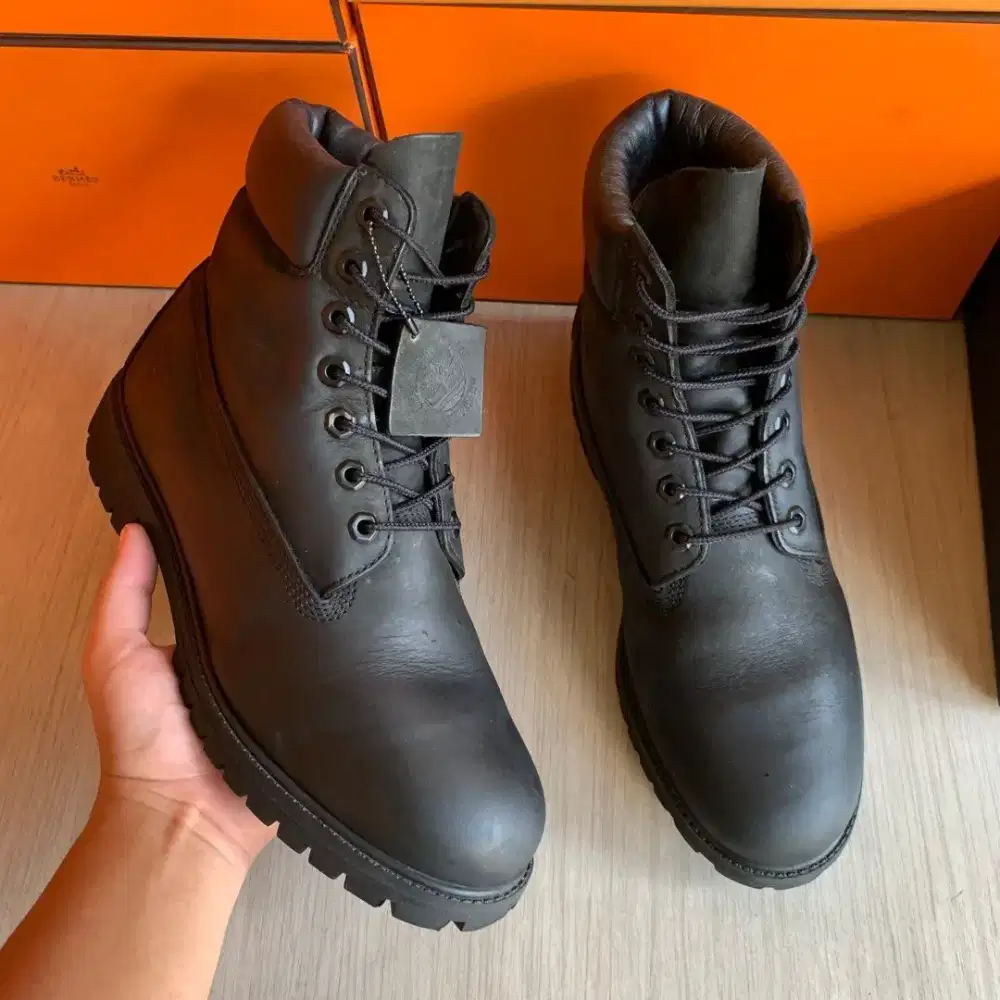 Timberlans 6 sepatu boots leathee waterproof second original 44