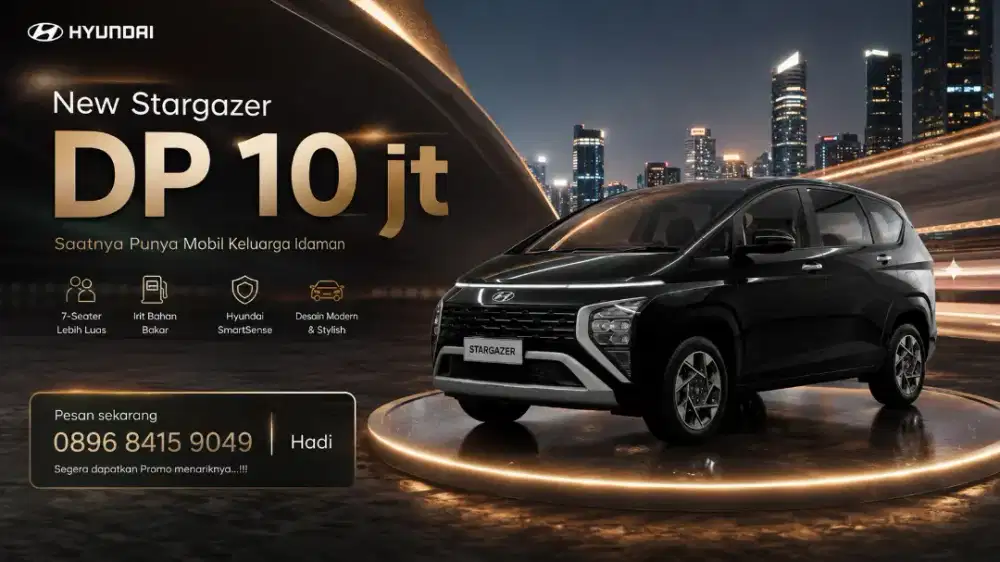 DP 10jt Promo Hyundai Stargazer mobil Baru 2026 essential ivt kredit