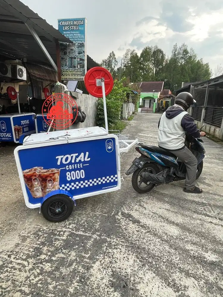 Gerobak kopi model tarik motor