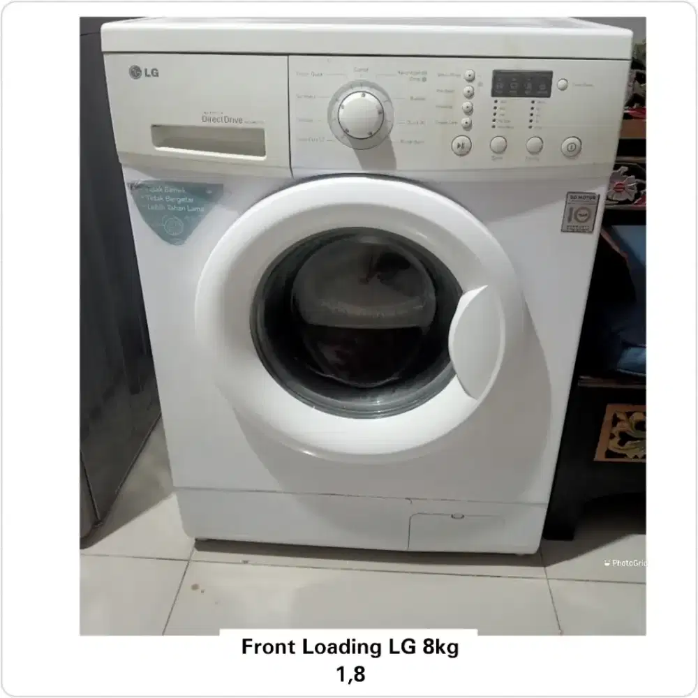 Mesin cuci front Loading LG 8kg