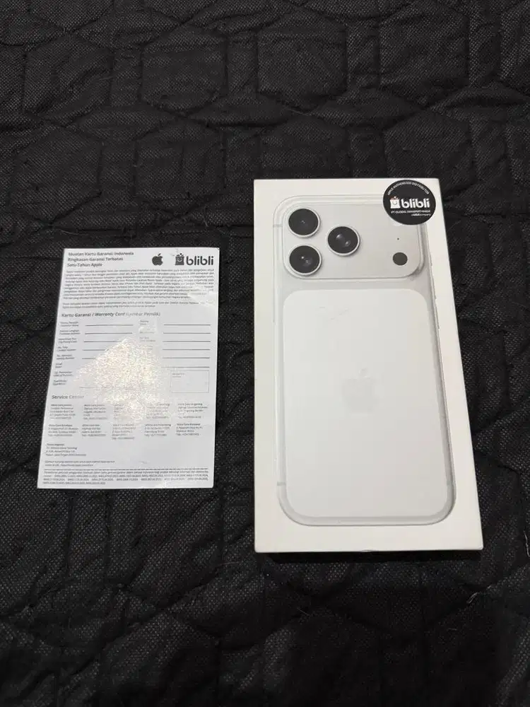 iPhone 17 Pro 256Gb Silver iBox Blibli New Segel BNIB