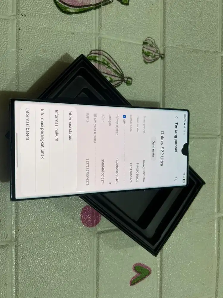 SAMSUNG S22 ULTRA 12/256GB EX SEIN RESMI MINUS LAYAR DOT KECIL