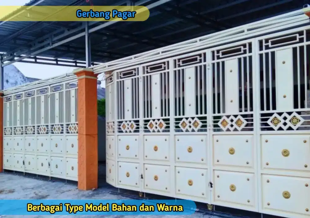 Pasang Gerbang Pintu Pagar Area Kawasan Industri Rumah Kantor Pabrik
