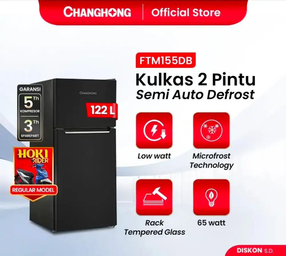Kulkas Changhong Brand New 2 Pintu