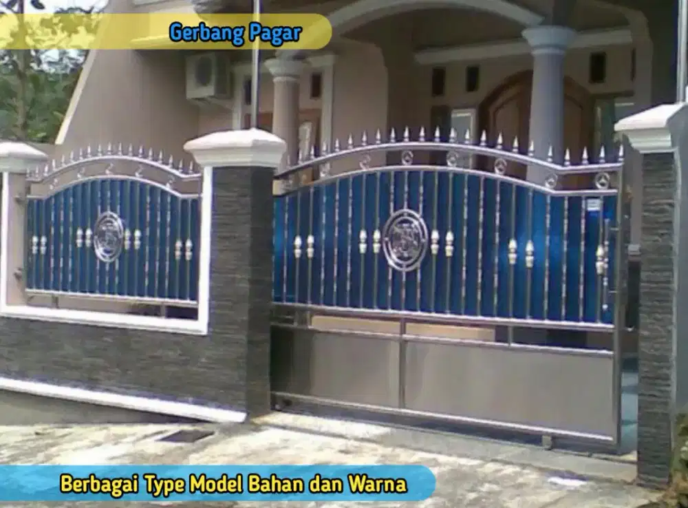 Pasang Gerbang Pintu Pagar Area Kawasan Industri Rumah Kantor Pabtik