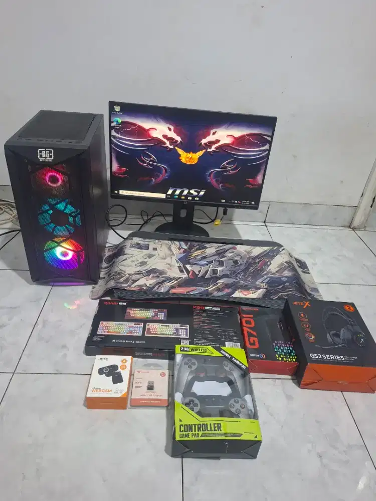 Bs Kredit Pc Gaming Pc Fullset Pc Live Streaming Core i3 gen 7 Rx 580