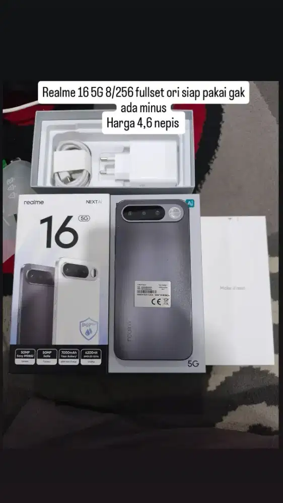 Realme 16 5G 8/256 fullset ori