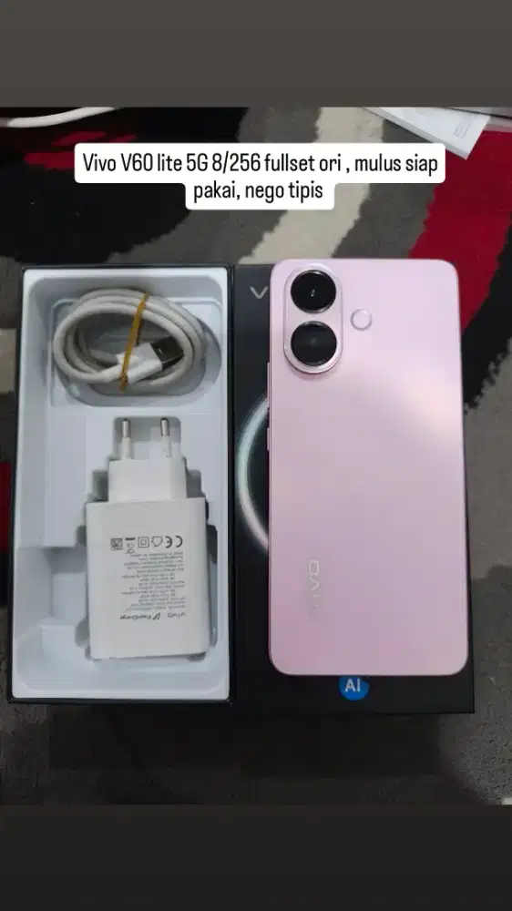 Vivo v60 lite 8/256 fullset ori