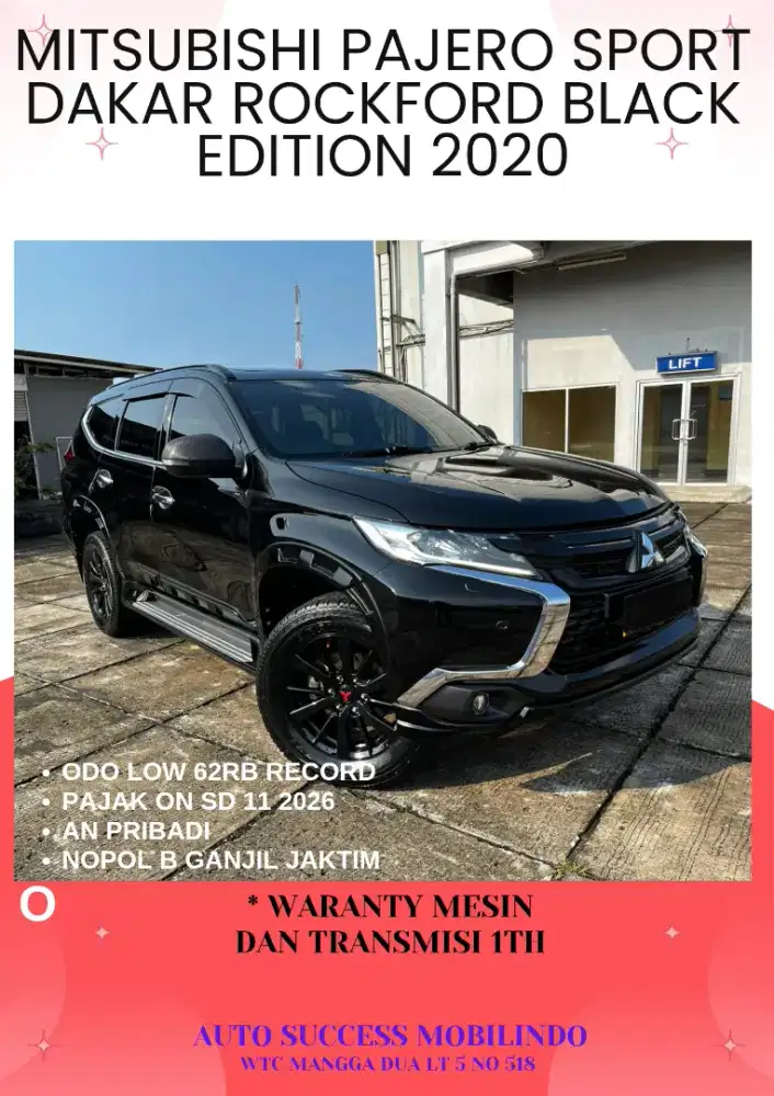 Mitsubishi Pajero Sport 2.4 L Dakar Rockford Black Edition 4x2 At 2020