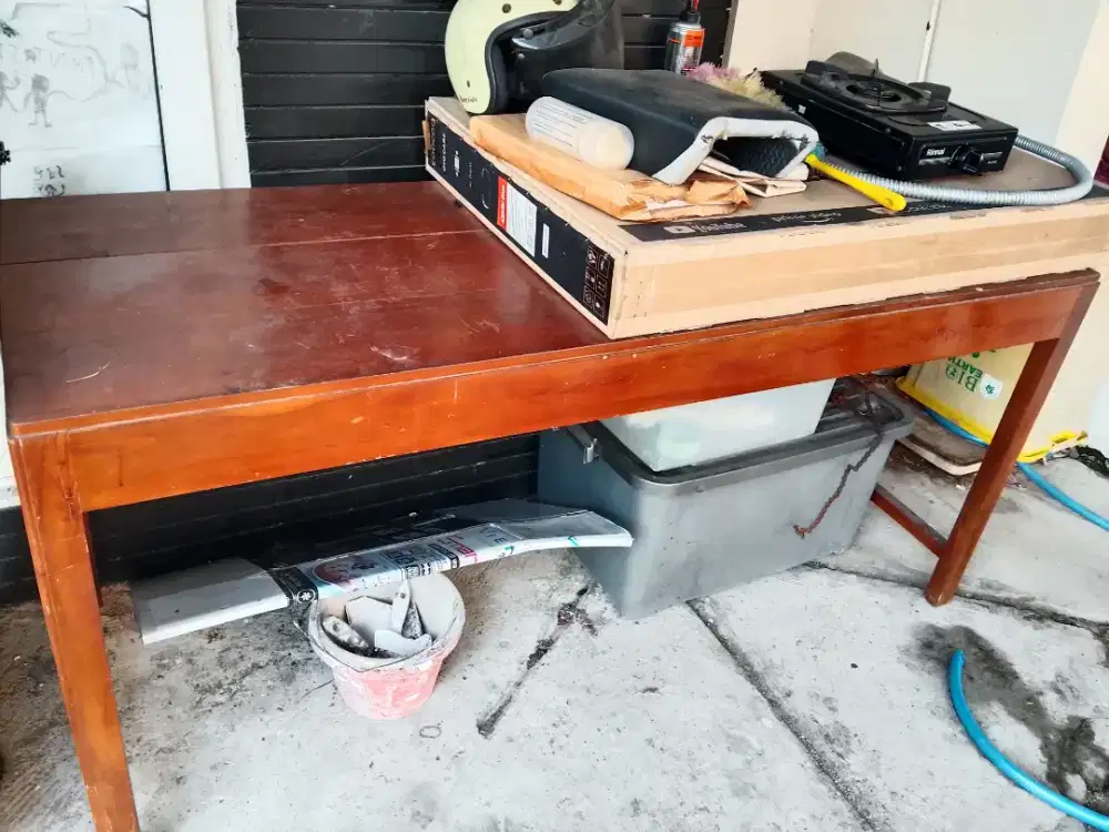 Meja kayu panjang 160cm