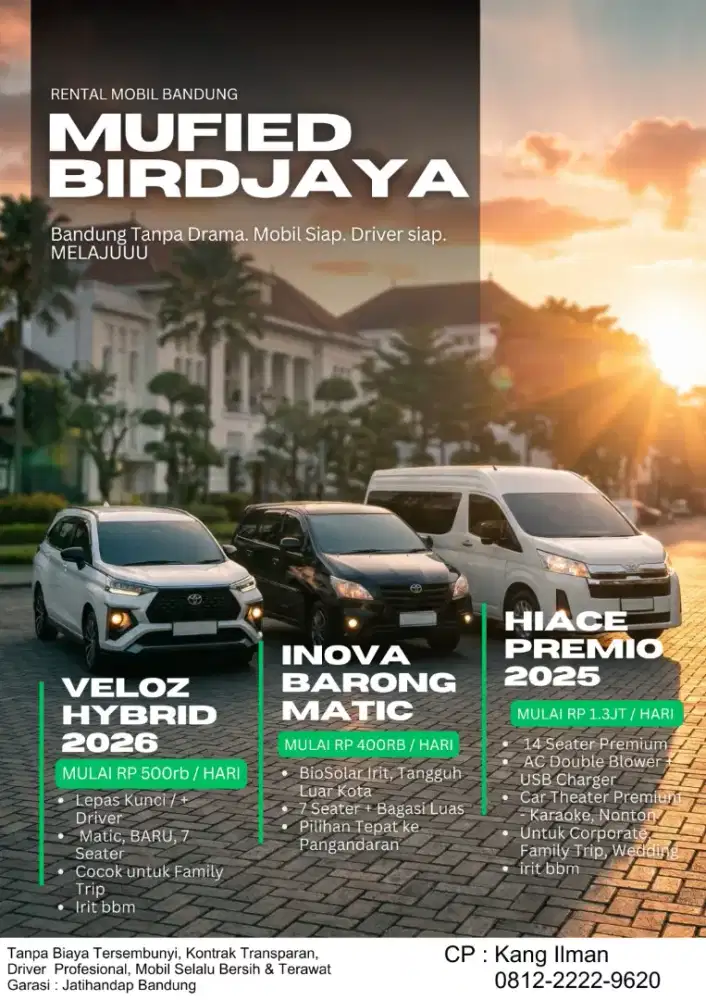 Rental Sewa Mobil Hiace Veloz Innova