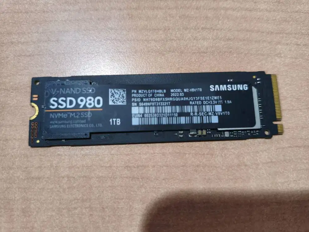SSD Samsung 980 NVMe 1TB M.2 PCIe 1.4 Gen3 M2
