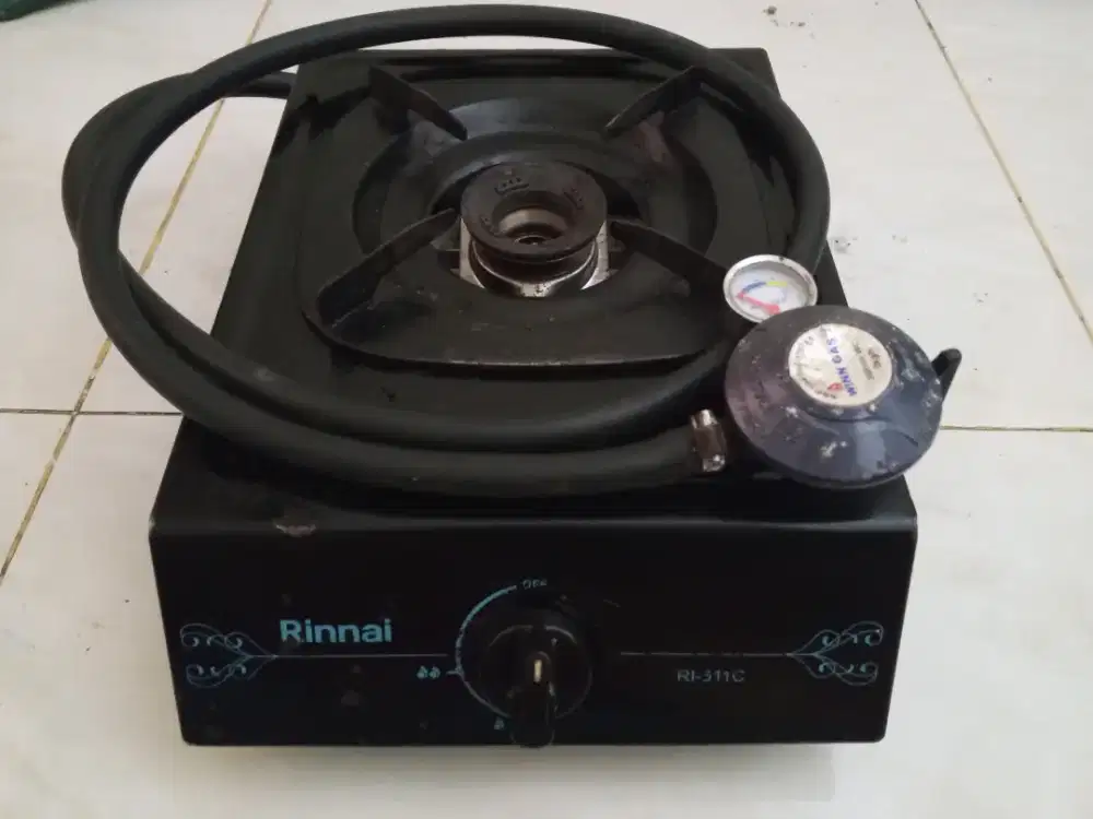 Kompor gas Rinnai 1 tungku + selang regulator