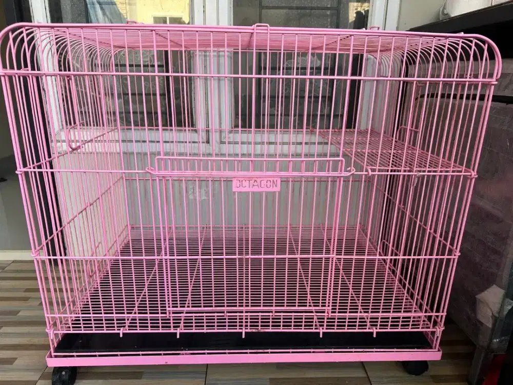 Kandang kucing Octagon dan perlengkapannya