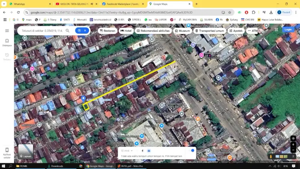 Tanah Dekat Pasar Pal 7 Banjarmasin
