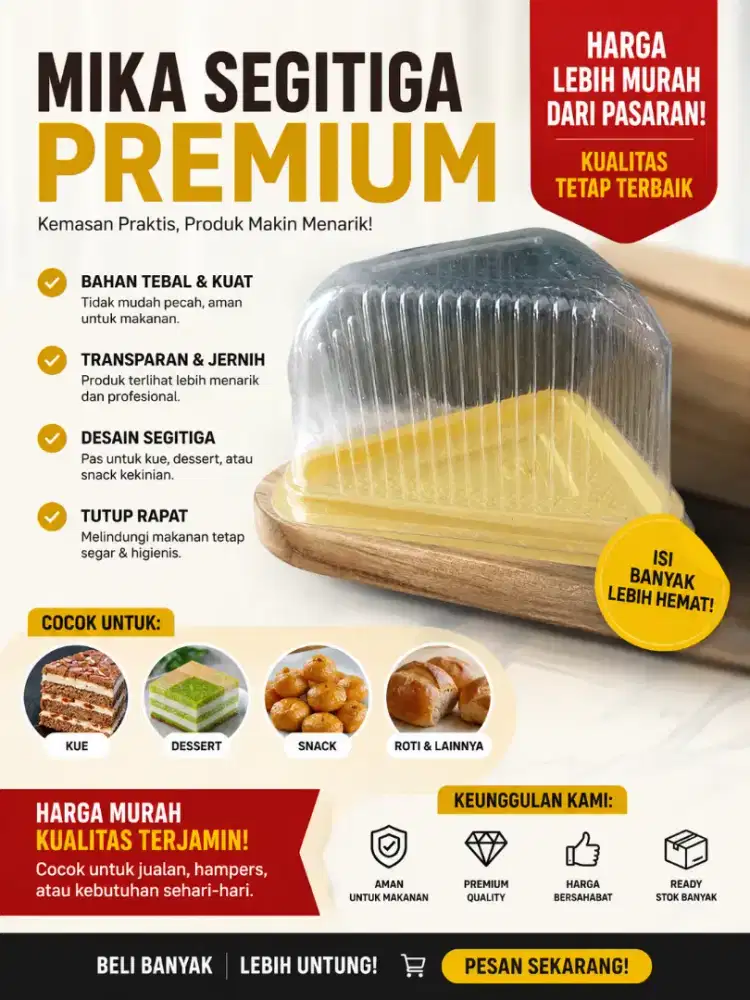 “Mika premium harga grosir, cocok buat jualan dessert & kue”
