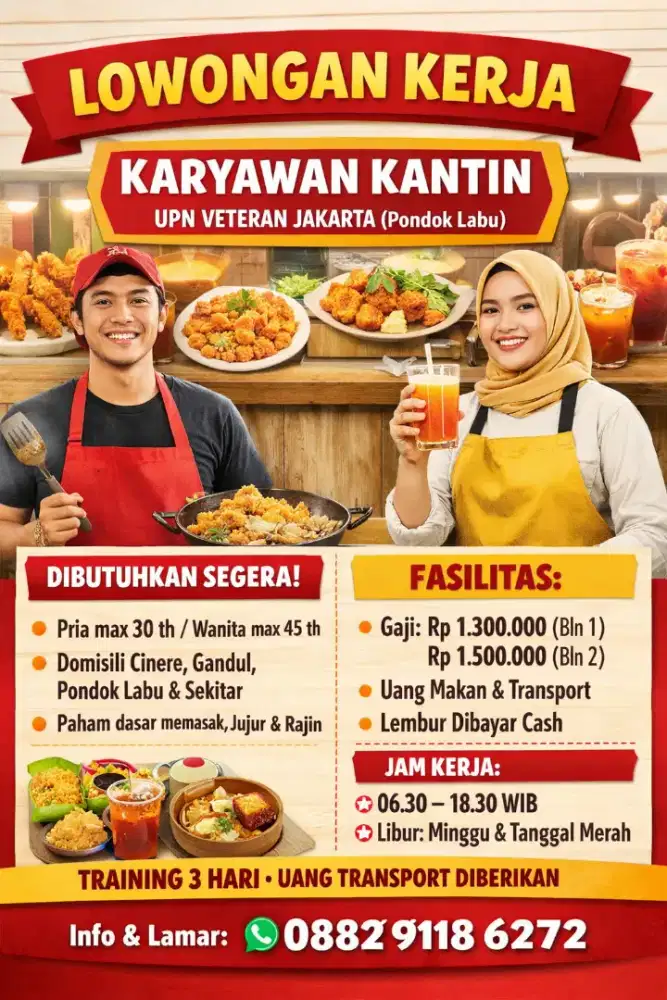 Karyawan kantin kampus UPN veteran jakarta
