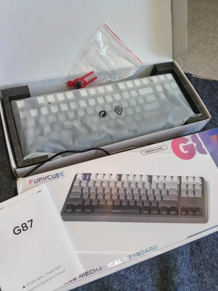 keyboard wired merk furycube likenew kd jadi pakai tipe redswitch