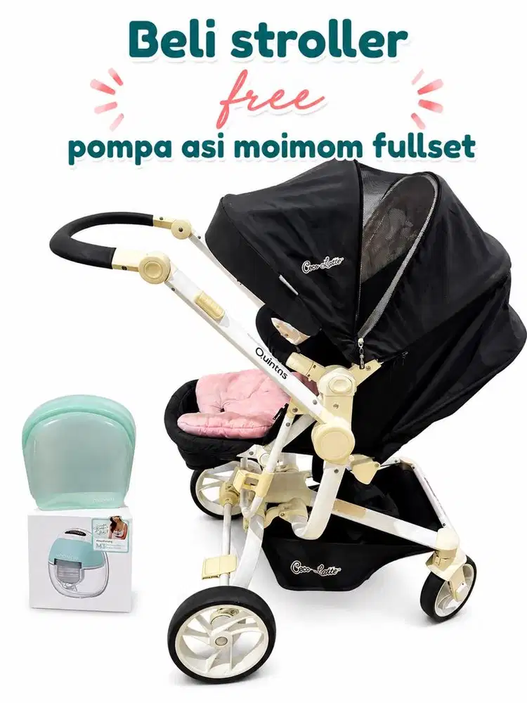 JUAL CEPAT STROLLER COCOLATTE QUINTAS free POMPA ASI MOIMOM fullset