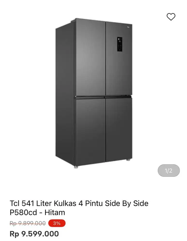 KULKAS MULTIDOOR TCL 541liter