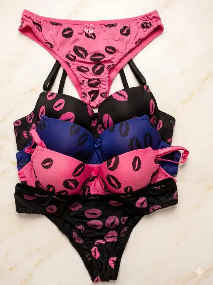 Bra set satin licin