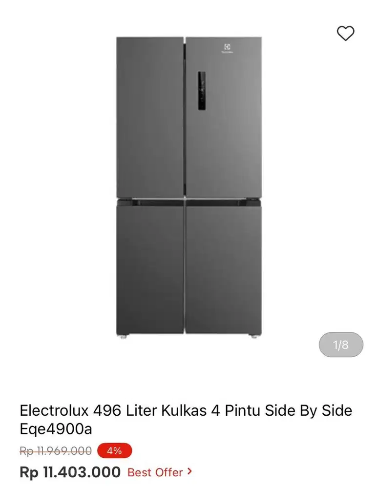 KULKAS ELECTROLUX MULTIDOOR 496liter