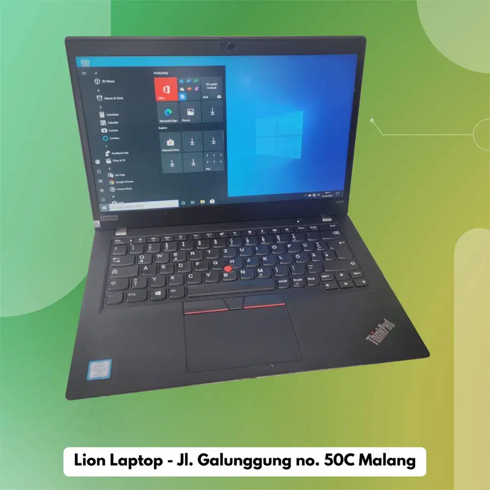 RAM 16GB SSD 256GB Core i5 Gen 8 Slim Lenovo Thinkpad X390 [13|05]